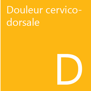 Douleur à la base du cou et entre les omoplates.